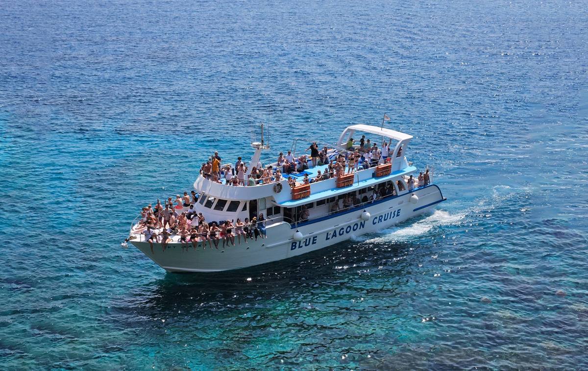Blue Lagoon cruise boat Ayia Napa Cyprus