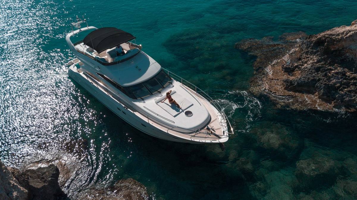Princess 61 luxury yacht charter Ayia Napa Cyprus